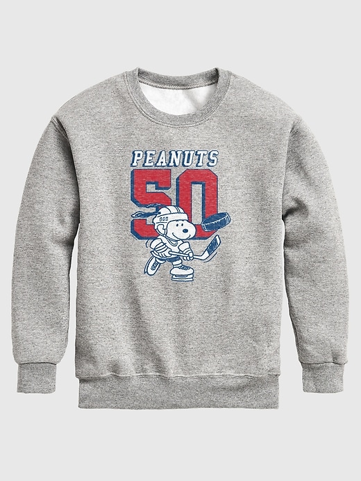 sweat-shirt polaire à col rond peanuts snoopy pour enfants