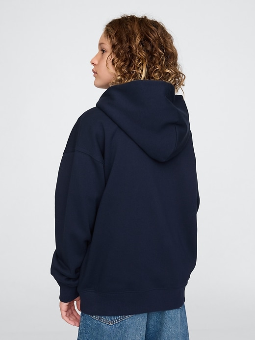sweat à capuche zippé vintage pour enfants avec logo doux