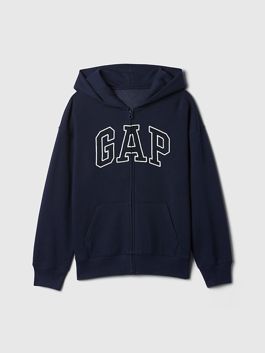sweat à capuche zippé vintage pour enfants avec logo doux