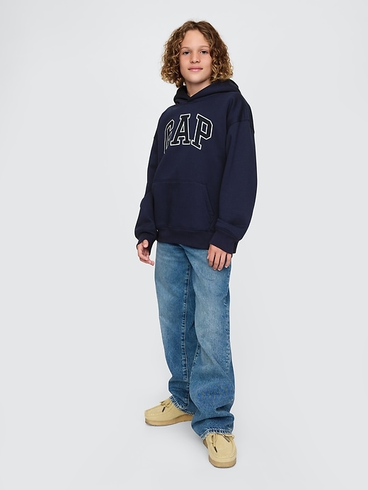 sweat à capuche vintage pour enfants avec logo soft