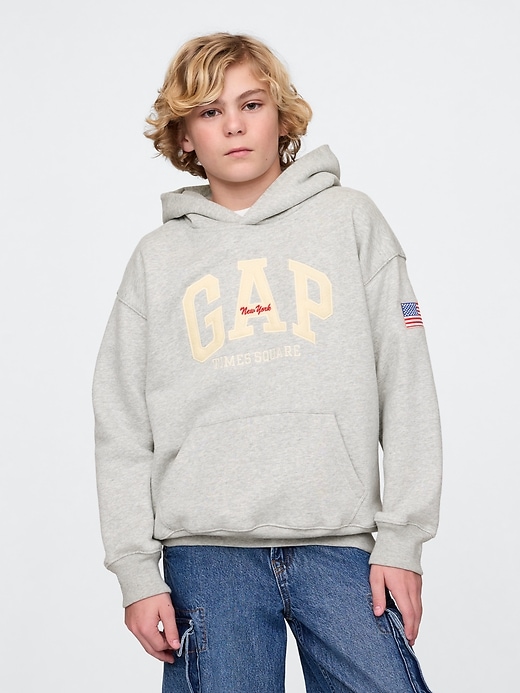 sweat à capuche vintage doux pour enfants nyc times square