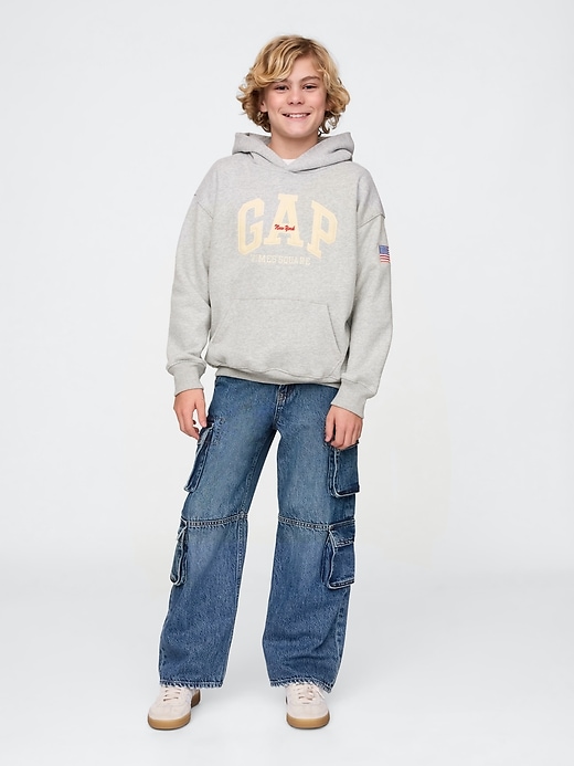 sweat à capuche vintage doux pour enfants nyc times square