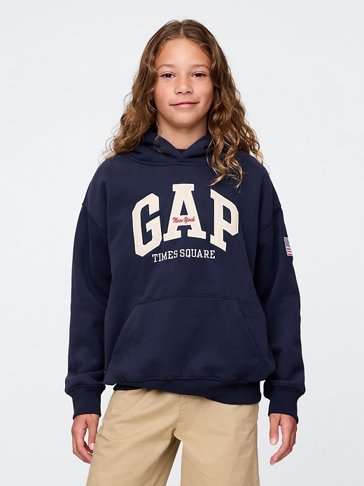 sweat à capuche vintage doux pour enfants nyc times square