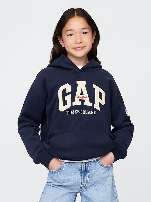 sweat à capuche vintage doux pour enfants nyc times square