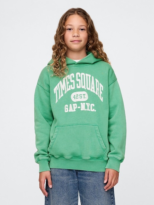 sweat à capuche vintage doux pour enfants nyc times square