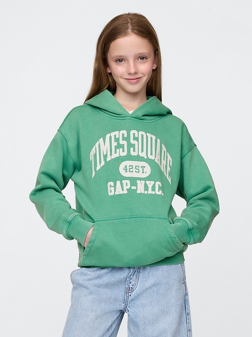 sweat à capuche vintage doux pour enfants nyc times square