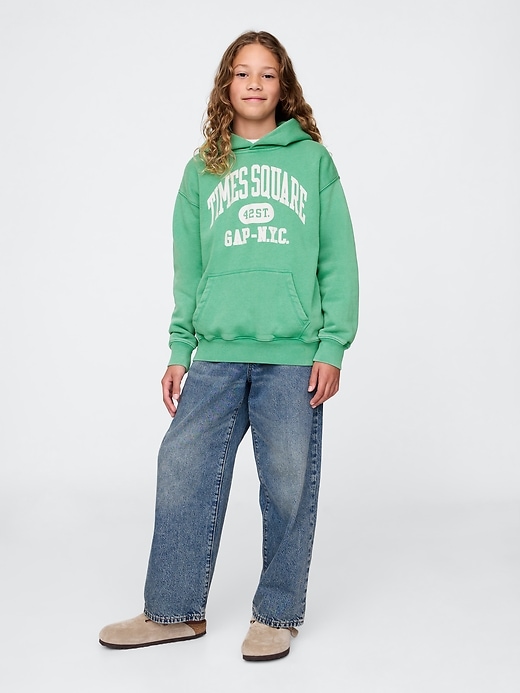sweat à capuche vintage doux pour enfants nyc times square