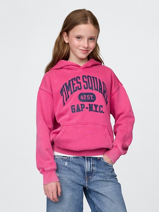 sweat à capuche vintage doux pour enfants nyc times square