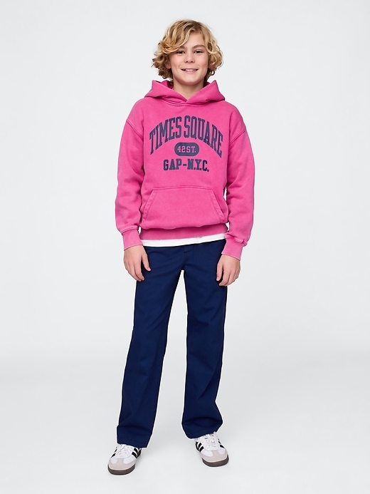 sweat à capuche vintage doux pour enfants nyc times square