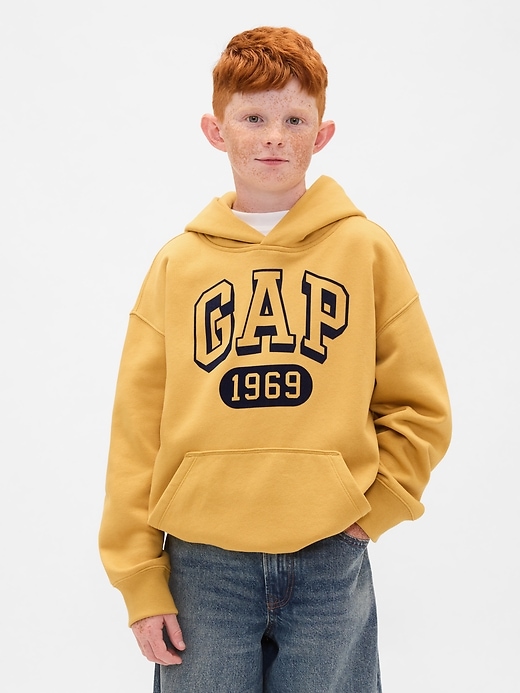 sweat à capuche vintage pour enfants avec logo soft