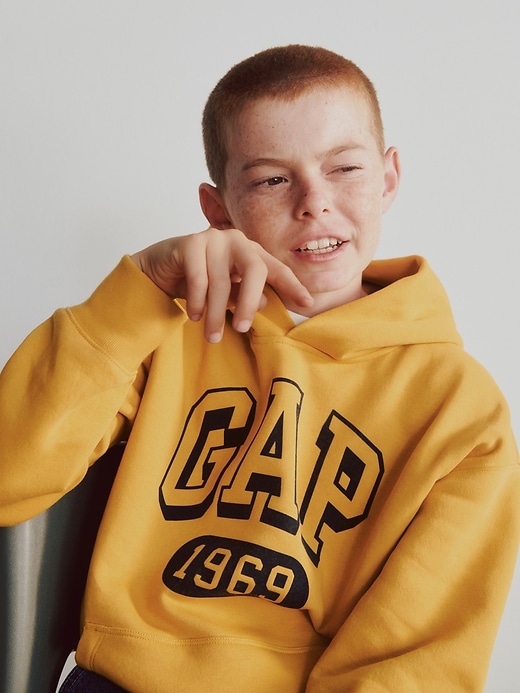 sweat à capuche vintage pour enfants avec logo soft