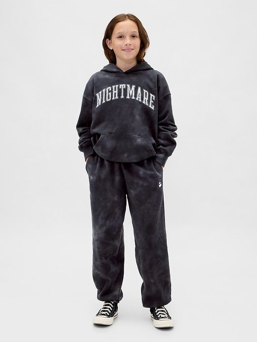 pantalon de jogging ample gap × disney lÉtrange noël de monsieur jack de tim burton pour enfants style vintage motif tête de mort.