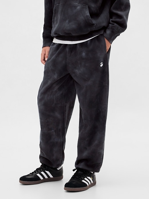 pantalon de jogging ample gap × disney lÉtrange noël de monsieur jack de tim burton pour enfants style vintage motif tête de mort.