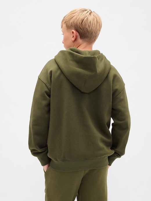 sweat à capuche zippé pour enfants vintagesoft avec logo