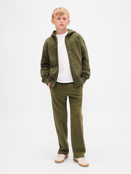 sweat à capuche zippé pour enfants vintagesoft avec logo
