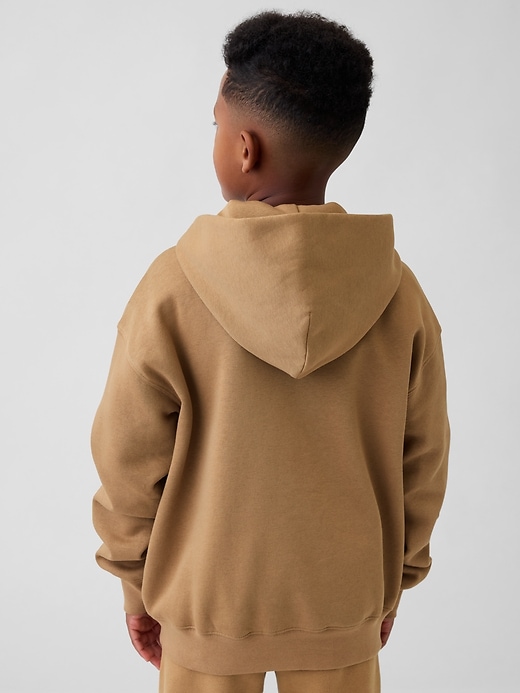 sweat à capuche zippé pour enfants vintagesoft avec logo