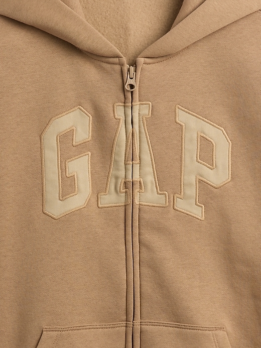 sweat à capuche zippé pour enfants vintagesoft avec logo