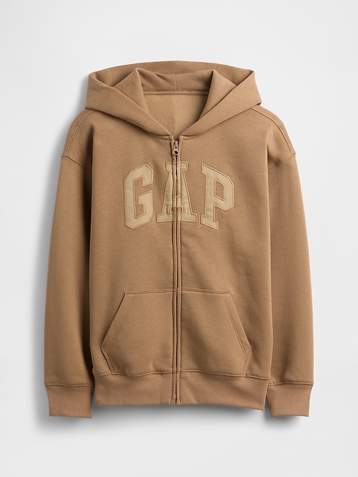 sweat à capuche zippé pour enfants vintagesoft avec logo