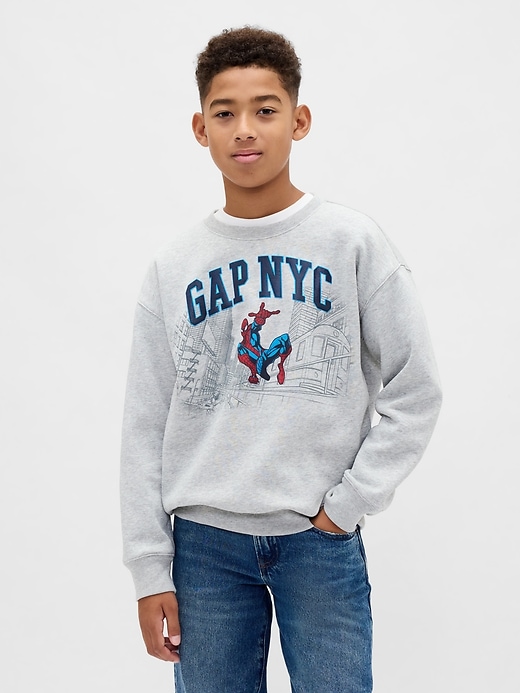 sweat-shirt vintage pour enfants avec logo marvel