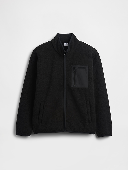 veste sherpa décontractée pour enfants