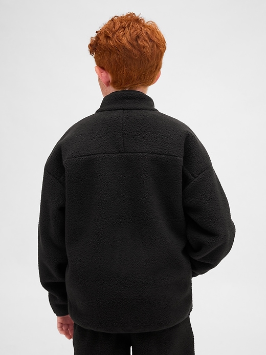 veste sherpa décontractée pour enfants