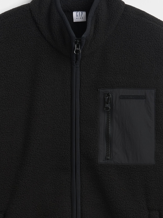 veste sherpa décontractée pour enfants