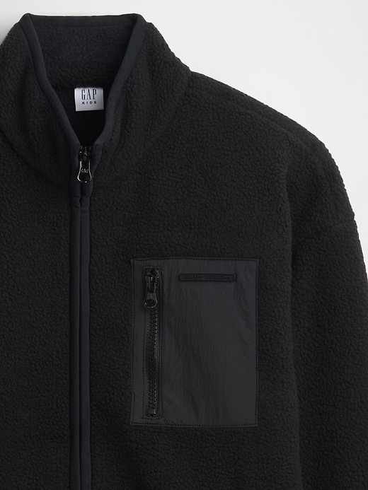 veste sherpa décontractée pour enfants