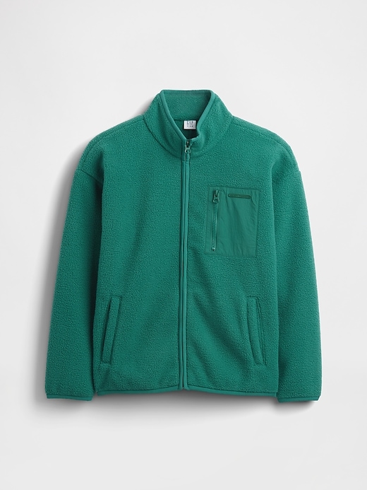 veste sherpa décontractée pour enfants