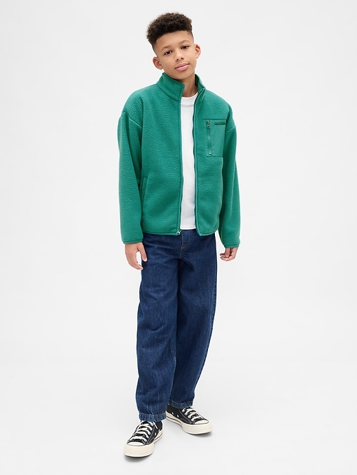 veste sherpa décontractée pour enfants