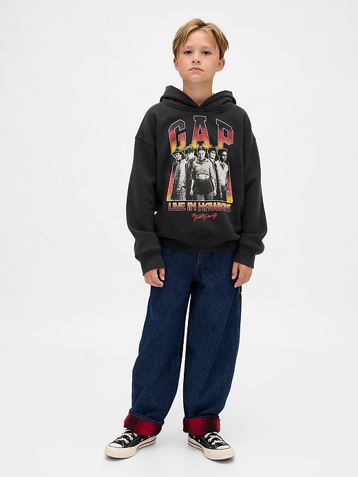 sweat à capuche graphique vintage stranger things pour enfants