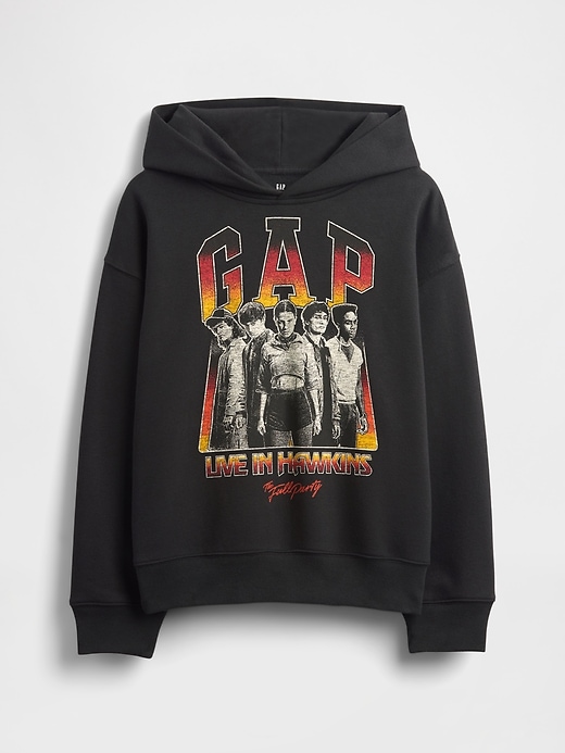 sweat à capuche graphique vintage stranger things pour enfants