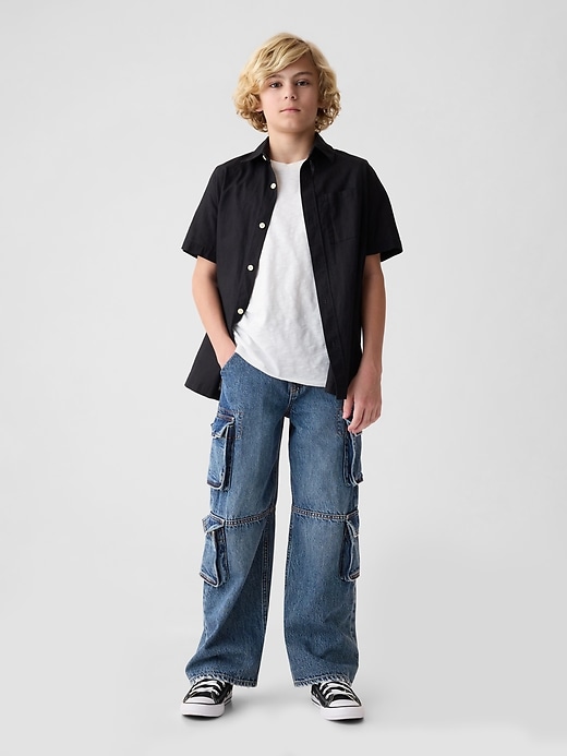 jeans cargo baggy pour enfants