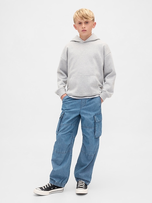 pantalon de jogging cargo ample en denim pour enfants
