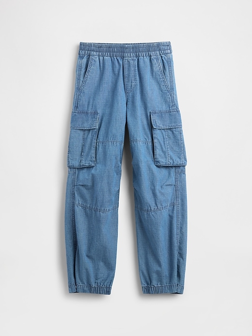 pantalon de jogging cargo ample en denim pour enfants