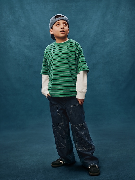 jeans de charpentier amples et confortables pour enfants