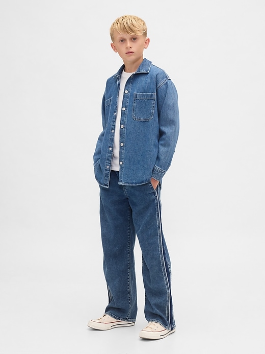 jeans décontractés en maille pour enfants