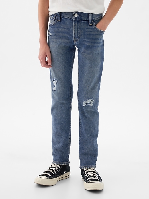 jeans slim pour enfants à déchirer et réparer