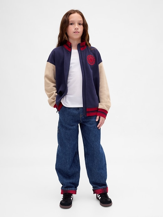 jean ample de charpentier doublé de flanelle pour enfants stranger things