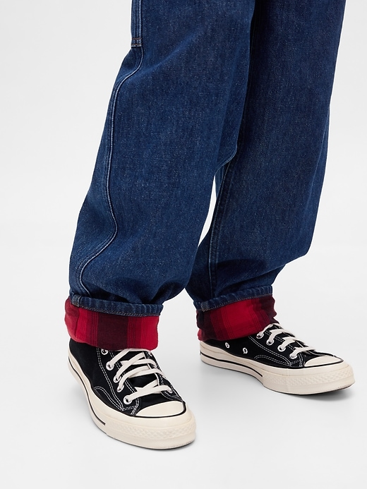 jean ample de charpentier doublé de flanelle pour enfants stranger things