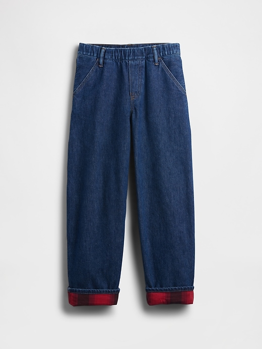 jean ample de charpentier doublé de flanelle pour enfants stranger things