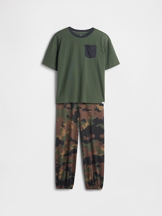 ensemble pyjama jogging camouflage recyclé pour enfants