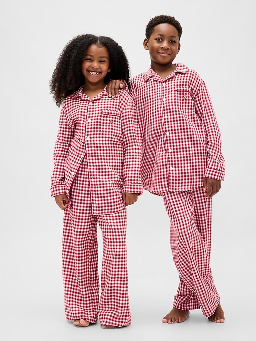 ensemble pyjama en flanelle recyclée pour enfants