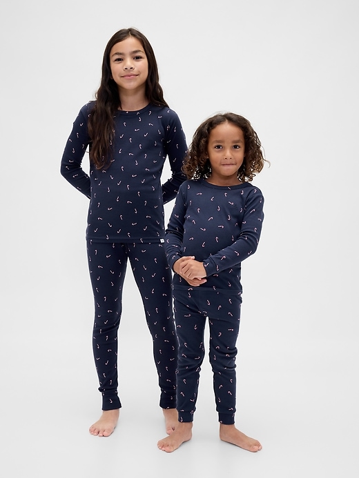 ensemble pyjama de noël en coton bio brossé pour enfants et bébés