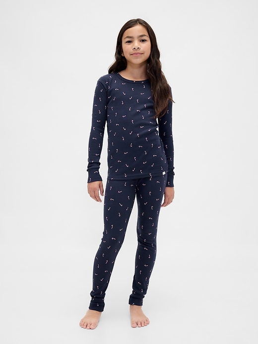 ensemble pyjama de noël en coton bio brossé pour enfants et bébés