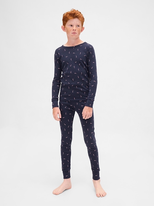 ensemble pyjama de noël en coton bio brossé pour enfants et bébés