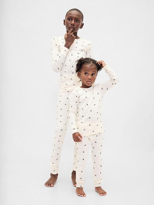 ensemble pyjama de noël en coton bio brossé pour enfants et bébés