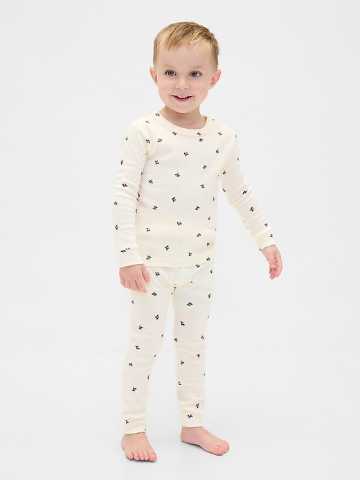 ensemble pyjama de noël en coton bio brossé pour enfants et bébés