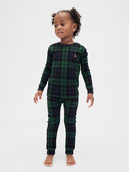 ensemble pyjama de noël en coton bio brossé pour enfants et bébés