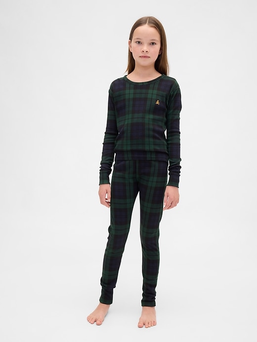 ensemble pyjama de noël en coton bio brossé pour enfants et bébés