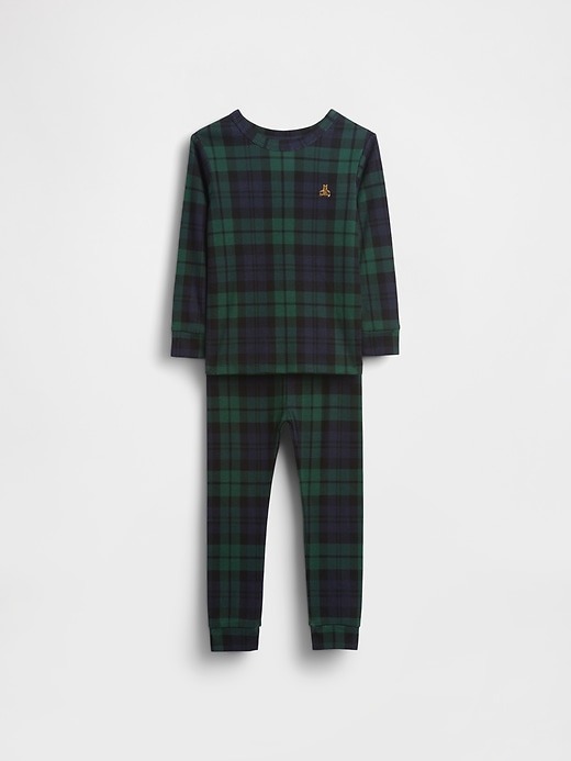 ensemble pyjama de noël en coton bio brossé pour enfants et bébés